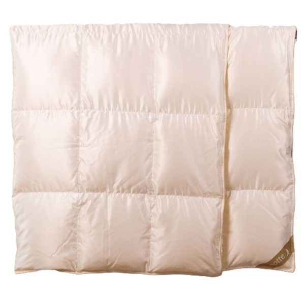 Kołdra z puchu gęsiego 200x200 Dolce Medium, jedwab, 100% puch, całoroczna - Notte
