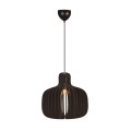 Lampa drewniana wisząca Hazo 43, czarna - Nordlux