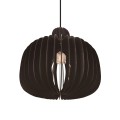 Lampa drewniana wisząca Hazo 43, czarna - Nordlux