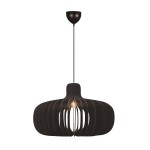 Lampa drewniana wisząca Hazo 65, czarna - Nordlux