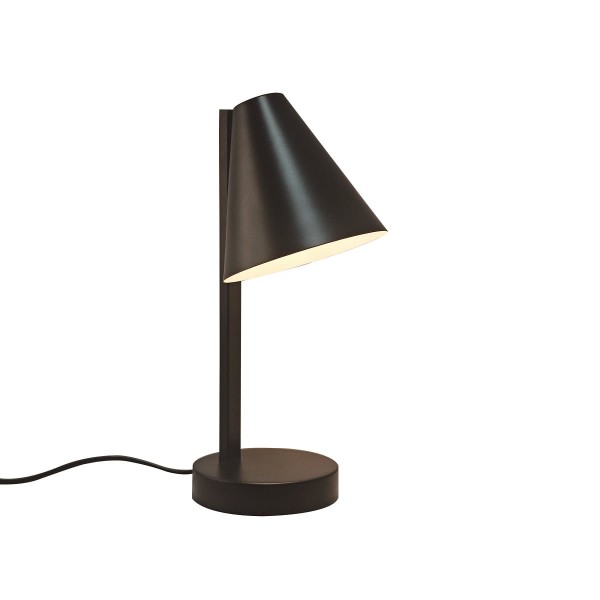 Prosta lampka stołowa z portem USB Wilmer, czarna - Nordlux