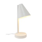 Prosta lampka stołowa z portem USB Wilmer, biała - Nordlux