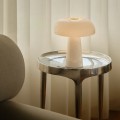 Lampa stołowa marmur szkło Glossy Mini, biała - DFTP by Nordlux