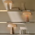 Lampa stołowa marmur szkło Glossy Mini, biała - DFTP by Nordlux
