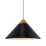 Lampa wisząca stożkowy klosz Kinto, czarna - DFTP by Nordlux