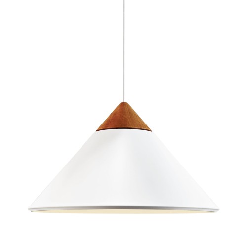 Lampa wisząca stożkowy klosz Kinto, biała - DFTP by Nordlux