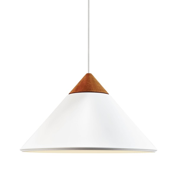 Lampa wisząca stożkowy klosz Kinto, biała - DFTP by Nordlux