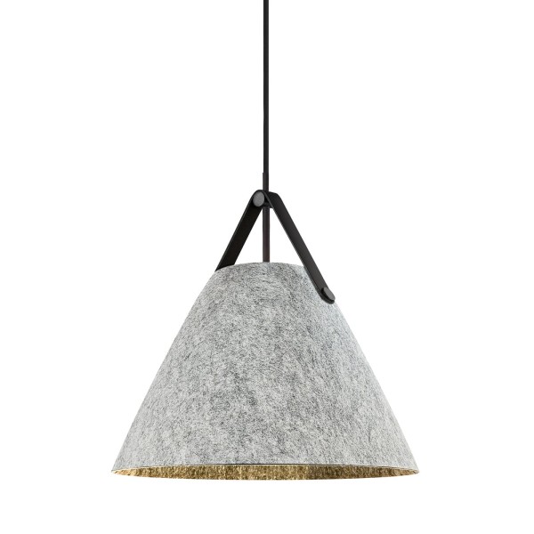 Designerska lampa wisząca Strap 36, filc, szara - DFTP by Nordlux