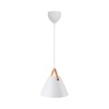 Designerska lampa wisząca Strap 27, biała - DFTP by Nordlux