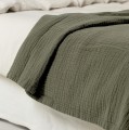 Narzuta na łóżko z teksturą Denise 170x250, khaki - Himla