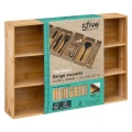 Organizer do szuflady bambusowy 38x28, 3 przegrody - 5five