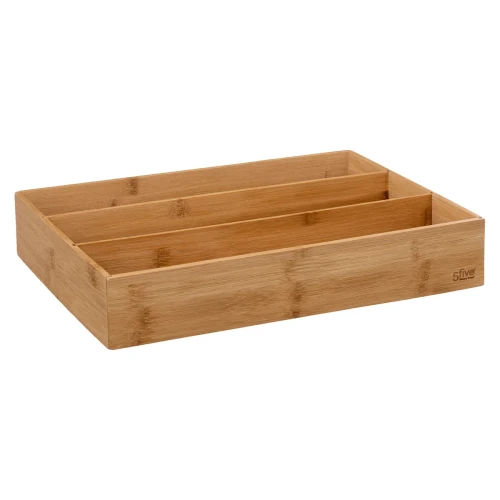 Organizer do szuflady bambusowy 38x28, 3 przegrody - 5five