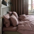 Poszewki na poduszki 80x80 pościel satynowa bawełniana Soul Maroon, 2 szt - Himla