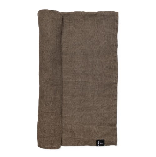 Lniany bieżnik na stół 50x145 Sunshine, Coffee - Himla