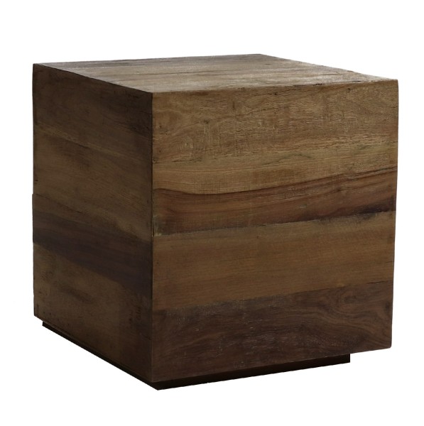Stolik z drewna recyklingowanego Temba 45x45 - Pomax