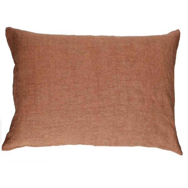 Poduszka dekoracyjna lniana Alpha Basics 70x50, cinnamon - Pomax