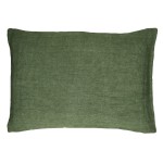 Poduszka dekoracyjna lniana Alpha Basics 70x50, zielona - Pomax