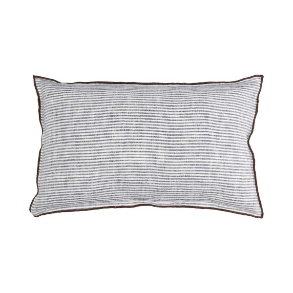 Poduszka w drobne paski z lnu Cirque Magique 50x30, blue - Pomax