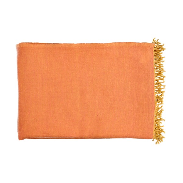 Koc z wełny merino 220x150, brzoskwiniowy - Pomax