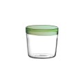 Małe szklanki ze szkła borokrzemowego z paskiem Tarifa 100 ml, zielone, 6-pak - Pomax