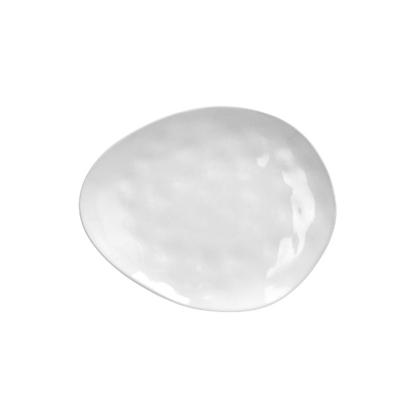 Talerzyki do ciasta owalne porcelanowe Porcelino białe, 6 szt - Pomax