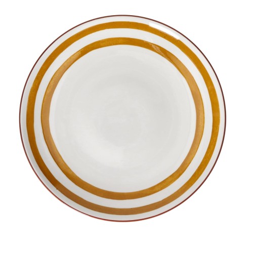 Talerze obiadowe porcelanowe Mykonos żółte, 4 szt - Pomax