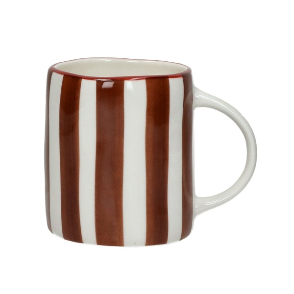 Kubki porcelanowe z uchem Mykonos 375 ml rust, 6 szt - Pomax