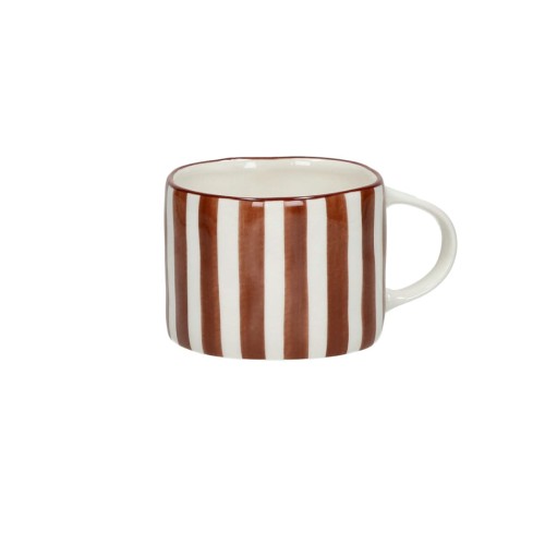 Kubki porcelanowe z uchem Mykonos 315 ml rust, 6 szt - Pomax