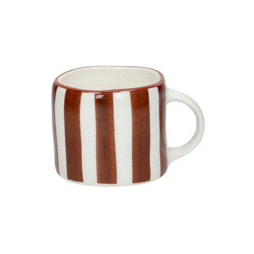 Małe kubki porcelanowe z uchem Mykonos 115 ml rust, 6 szt - Pomax