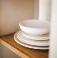 Talerzyki do ciasta z rantem porcelanowe Leggero białe, 4 szt - Pomax