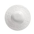 Talerze głębokie porcelanowe z nieregularnym wzorem Leggero białe, 4 szt - Pomax