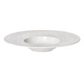 Talerze głębokie porcelanowe z nieregularnym wzorem Leggero 28 białe, 4 szt - Pomax