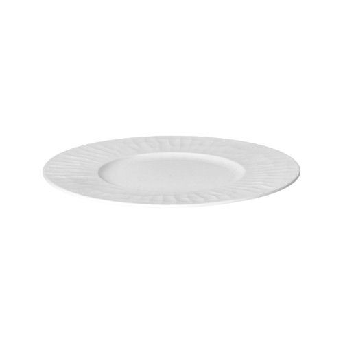 Talerze deserowe porcelanowe z nieregularnym wzorem Leggero białe, 4 szt - Pomax