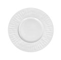 Talerze obiadowe porcelanowe z nieregularnym wzorem Leggero 27 białe, 4 szt - Pomax