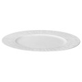 Talerze obiadowe porcelanowe z nieregularnym wzorem Leggero 29 białe, 4 szt - Pomax