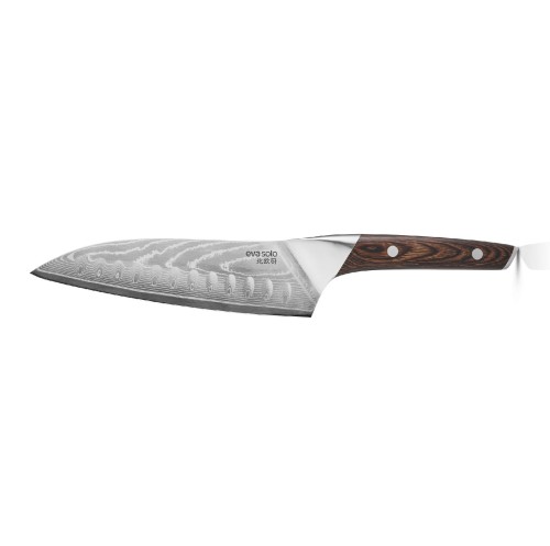 Nóż santoku Nordic Kitchen, japońska stal damasceńska i pakkawood - Eva Solo