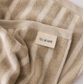 Ręcznik frotte w paski Bonnie Beige 50x70 cm - Tell Me More