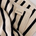 Ręcznik frotte w paski Bonnie Black 50x70 cm - Tell Me More