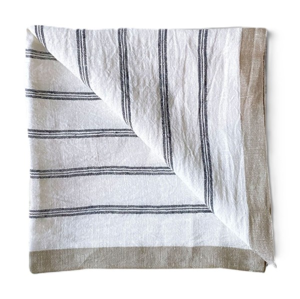 Serwetki materiałowe w paski Maya Navy stripe, 4 szt - Tell Me More