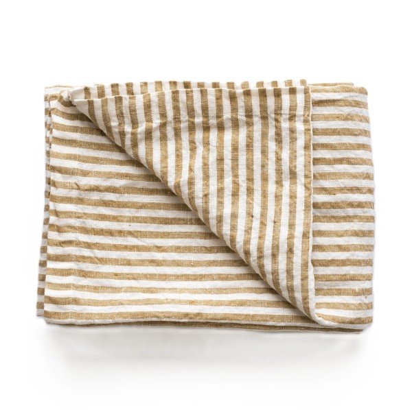 Lniany obrus w paski Leon 175x175, Spice - Tell Me More
