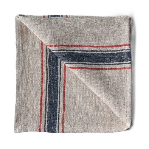 Serwetki z grubego lnu Astrid Navy, 4 szt - Tell Me More
