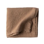 Obrus z miękkiego lnu stone washed 145x145, Hazelnut - Tell Me More
