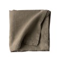 Obrus z miękkiego lnu stone washed 145x145, Olive - Tell Me More
