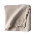 Obrus z miękkiego lnu stone washed 175x175, ciepły szary - Tell Me More