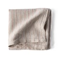 Obrus z miękkiego lnu stone washed 145x270, Hazelnut stripe - Tell Me More