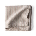 Obrus z miękkiego lnu stone washed 145x270, Hazelnut stripe - Tell Me More