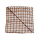 Lniane serwetki na stół z lnu stonewashed Gingham biscuit, 4 szt - Tell Me More