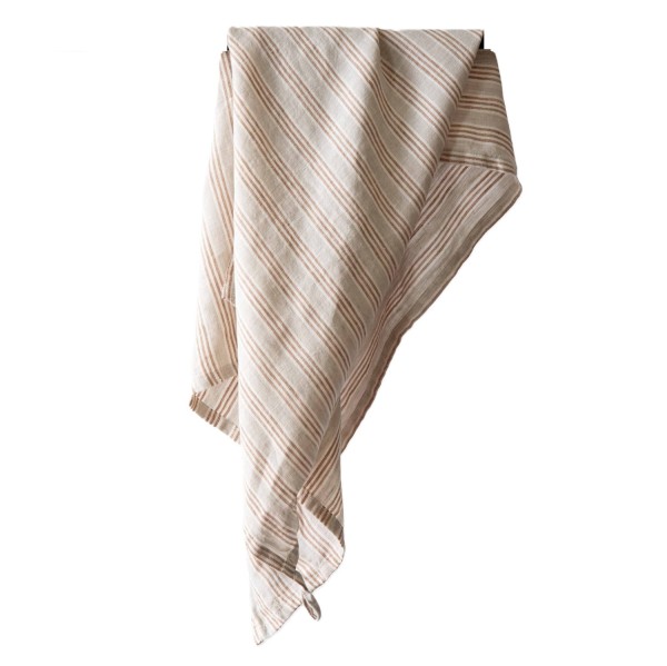 Ścierki kuchenne z miękkiego lnu Hazelnut stripe, 2pak - Tell Me More