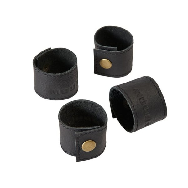 Obrączki na serwetki ze skóry naturalnej bawolej Camou Black, 4 sztuki - Muubs