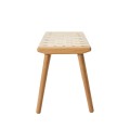 Drewniana ławka z plecionym siedziskiem Seat - Andersen Furniture
